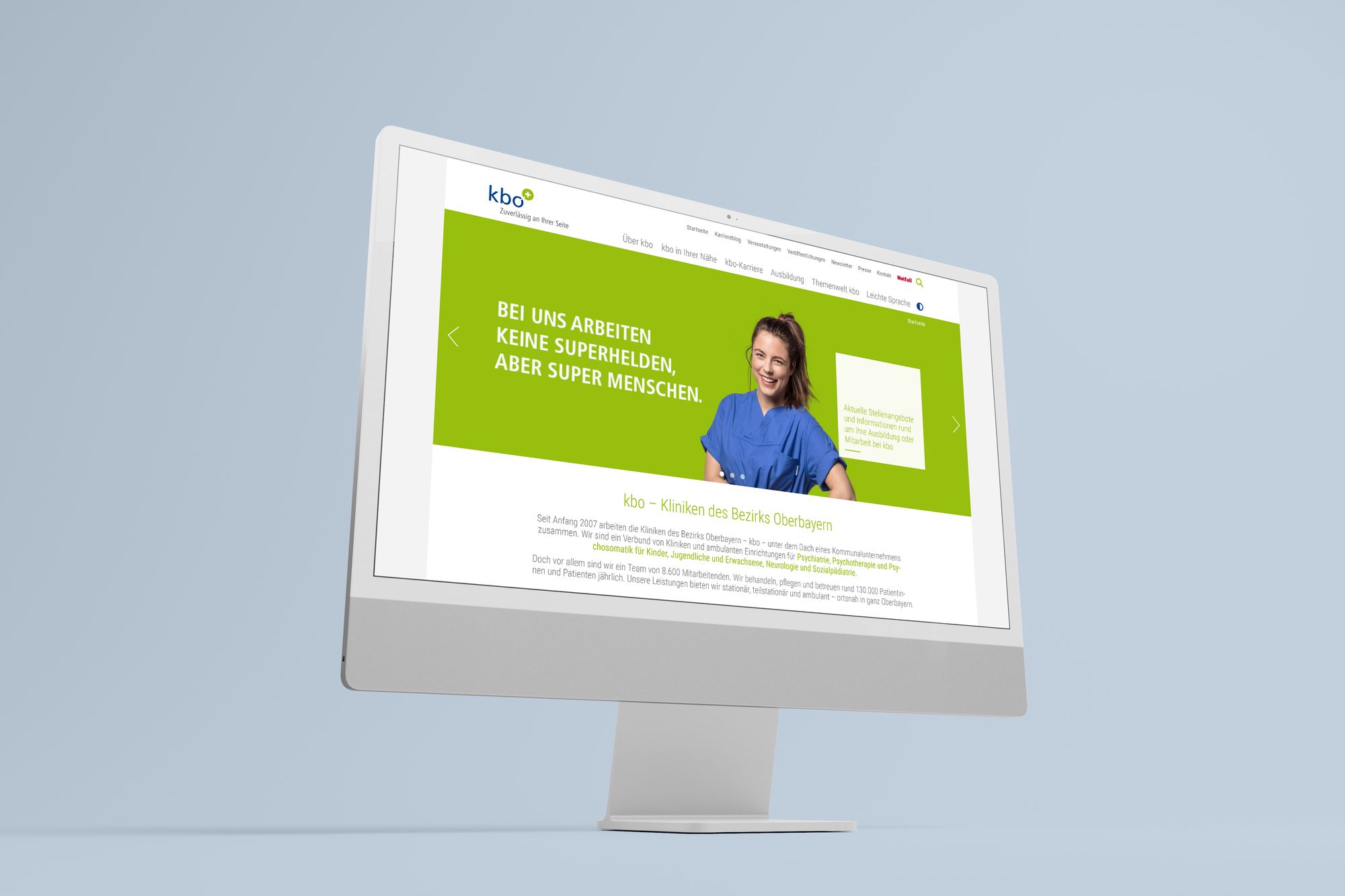 kbo website on an iMac