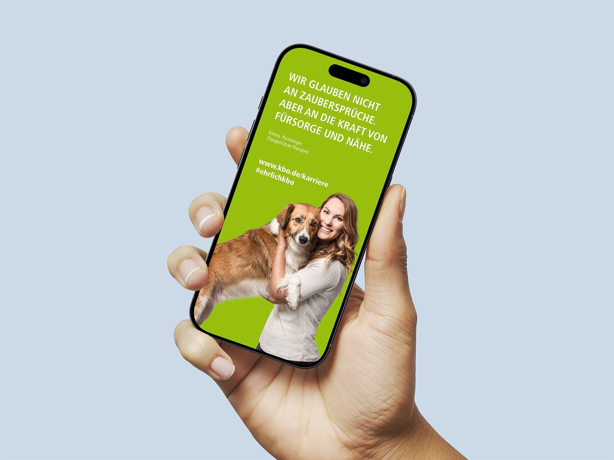 kbo employer brand campaign on a smartphone