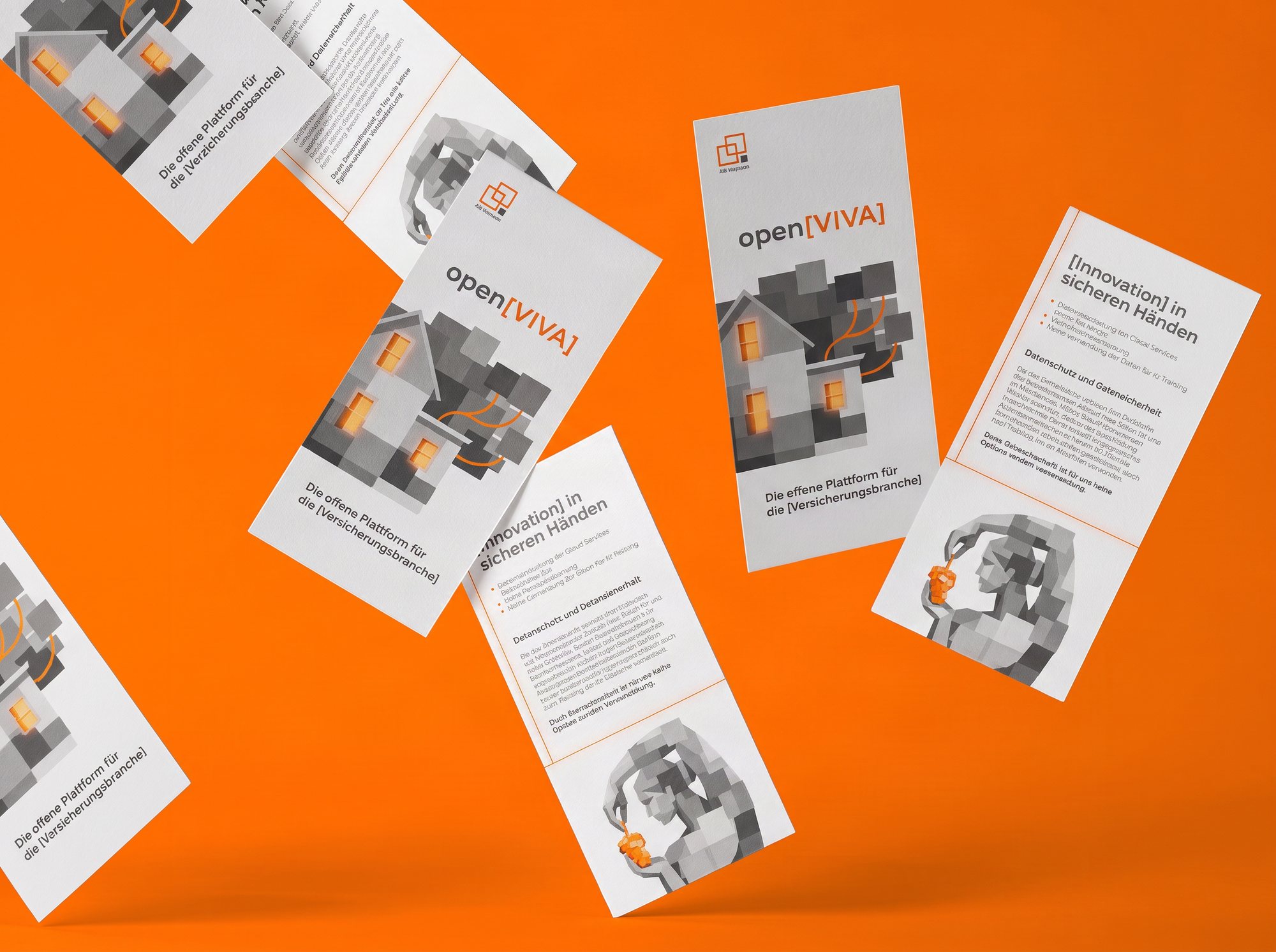 open[VIVA] flyers with property and art motifs