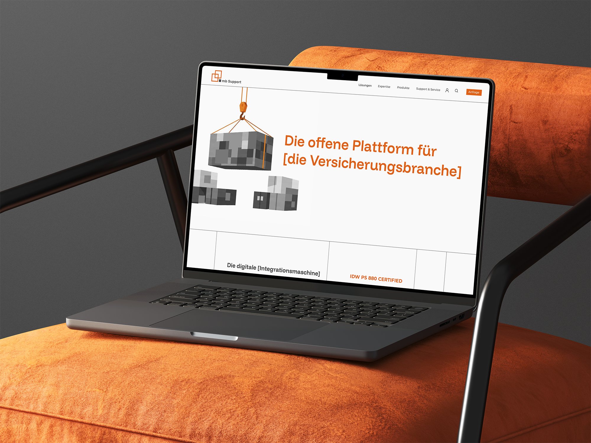 mb Support website on a MacBook